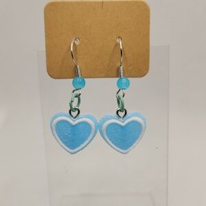 Heart-Shaped Blue Earrings